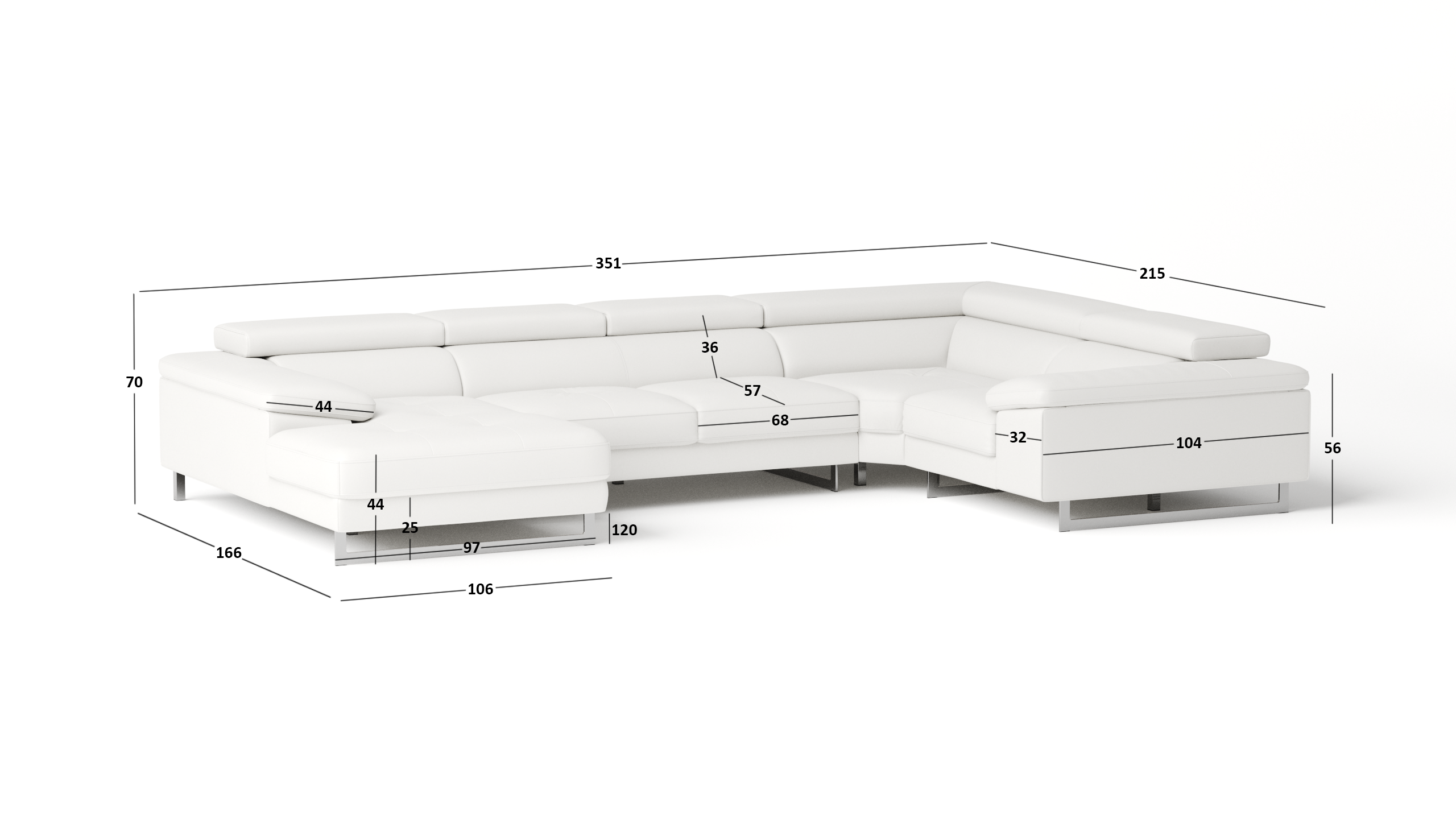 Boston Leather Modular Lounge Option C 5 Thumbnail