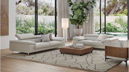 Boston Leather Three Seat Sofa