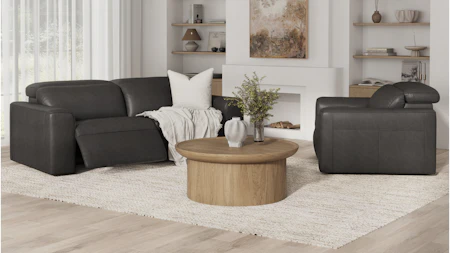 Broadway Leather Recliner Two Seat Sofa