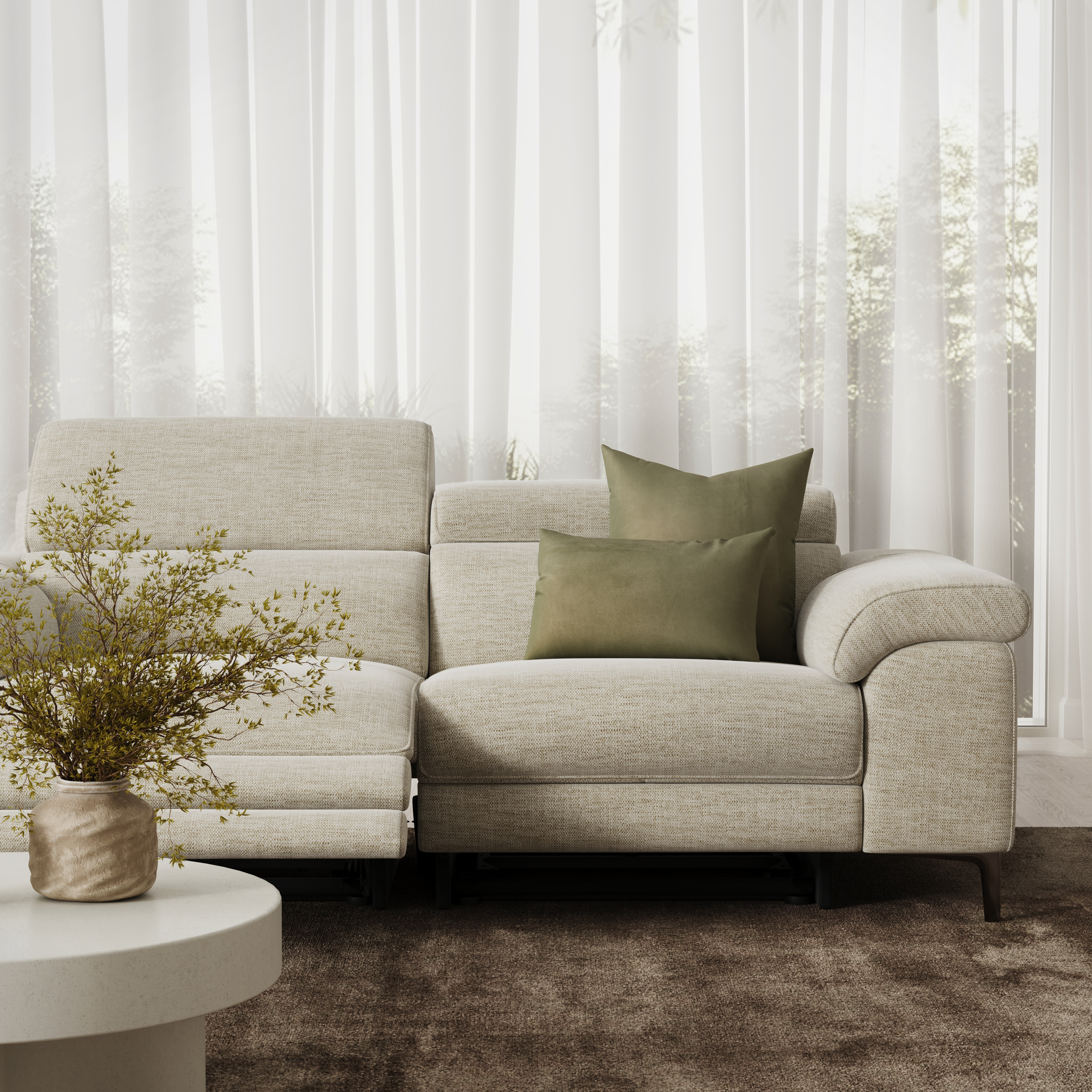 Carlisle Fabric Electric Recliner Three Seat Sofa 6 Thumbnail