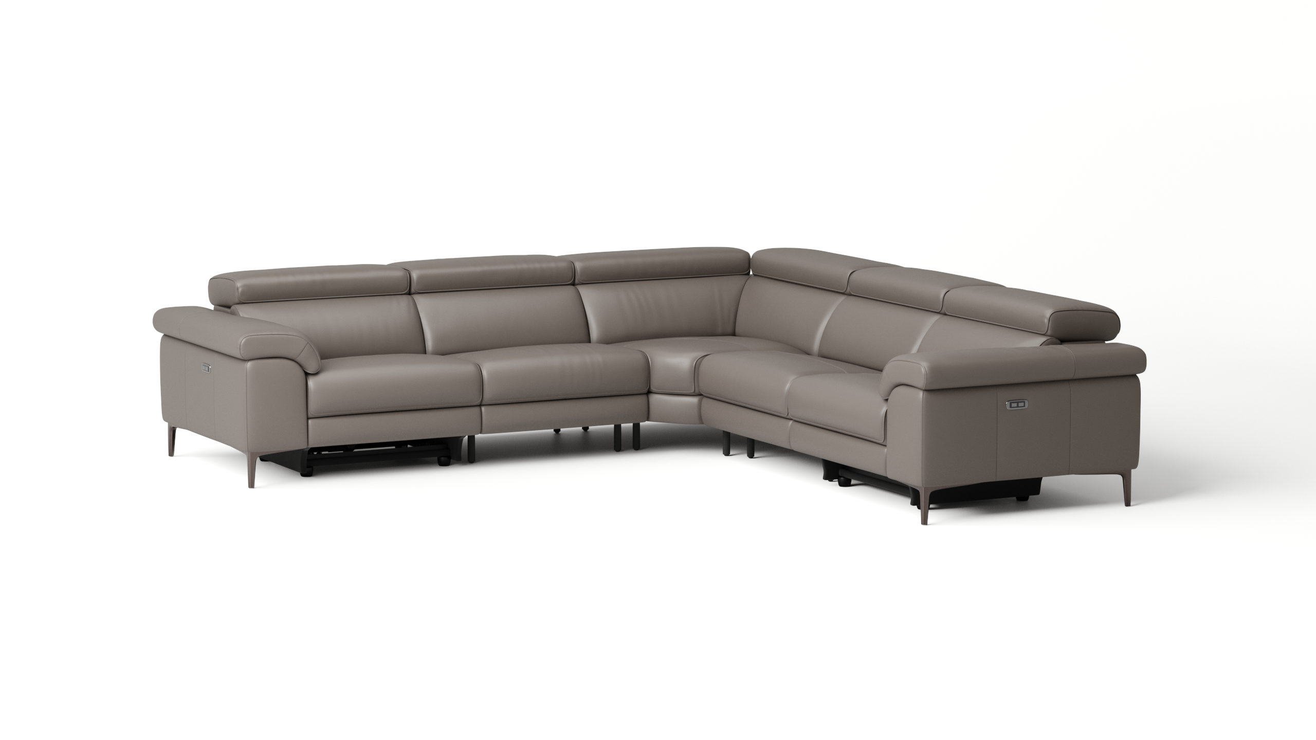 Carlisle Leather Electric Recliner Corner Lounge Option A