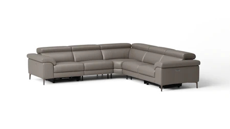 Carlisle Leather Electric Recliner Corner Lounge Option A