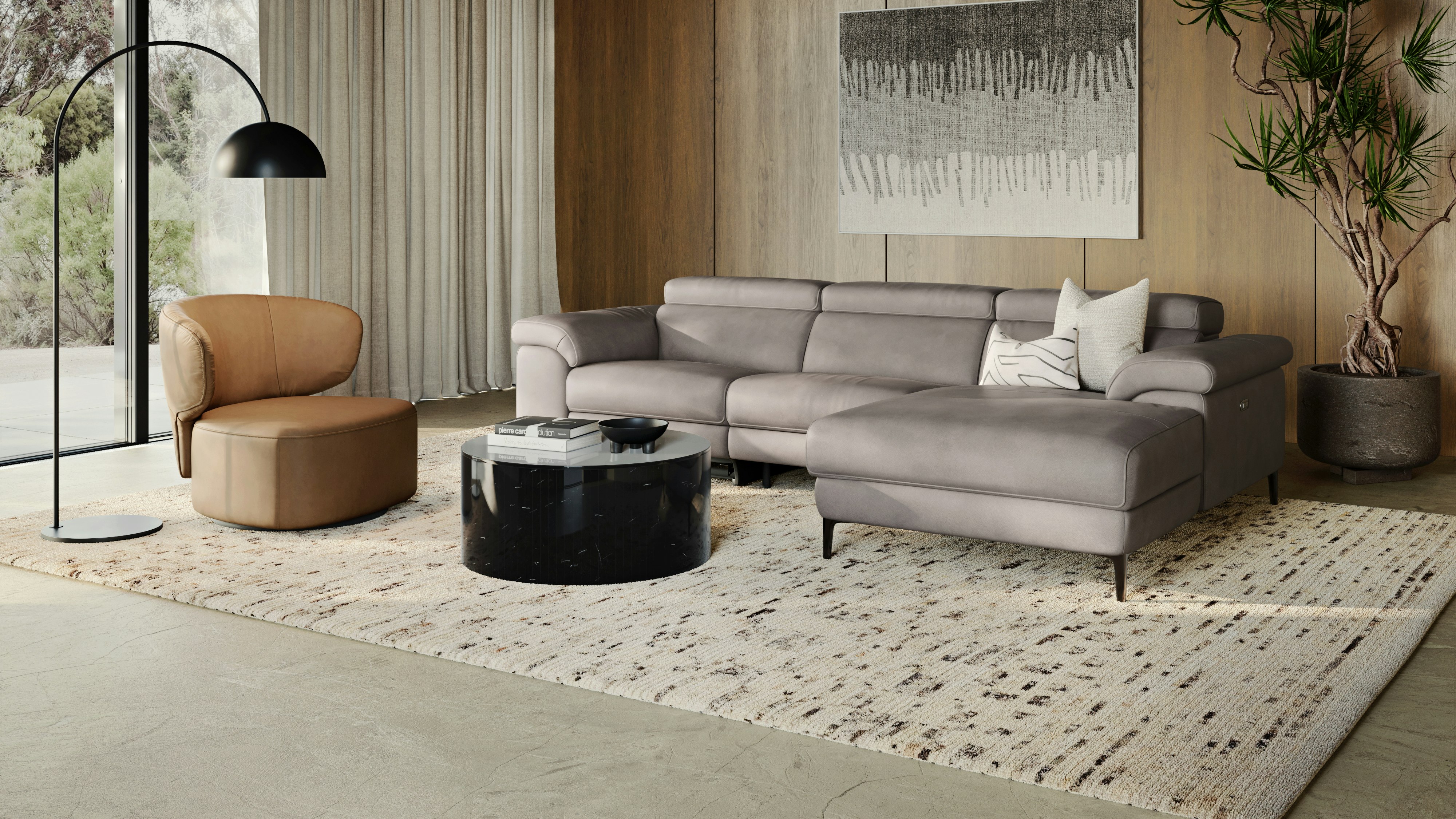 Carlisle Leather Recliner Chaise Lounge Option A 8 Thumbnail