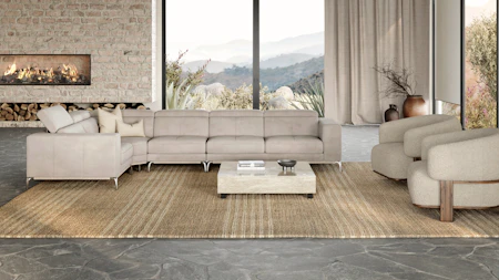 Club Fabric Corner Lounge Option F