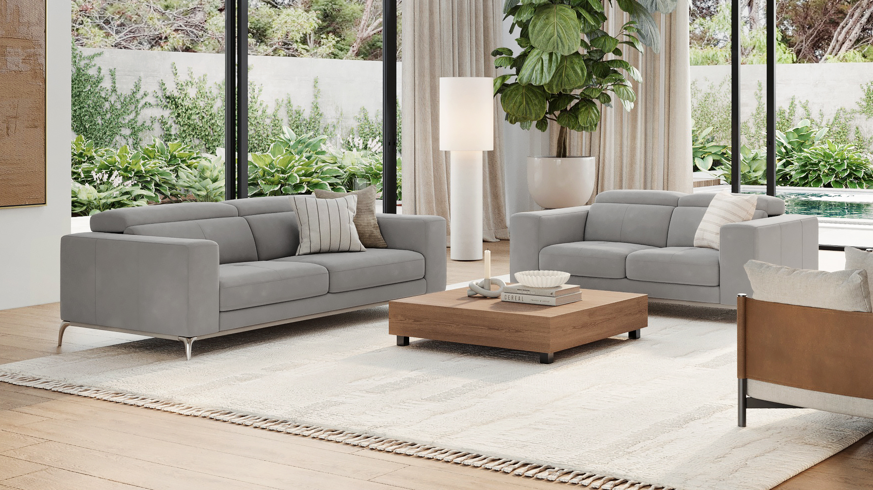 Club Fabric Sofa Suite 3+2