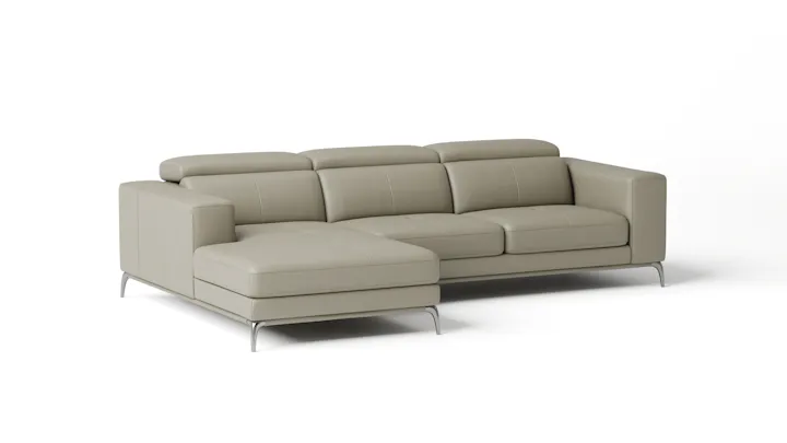 Club Leather Chaise Lounge Option A
