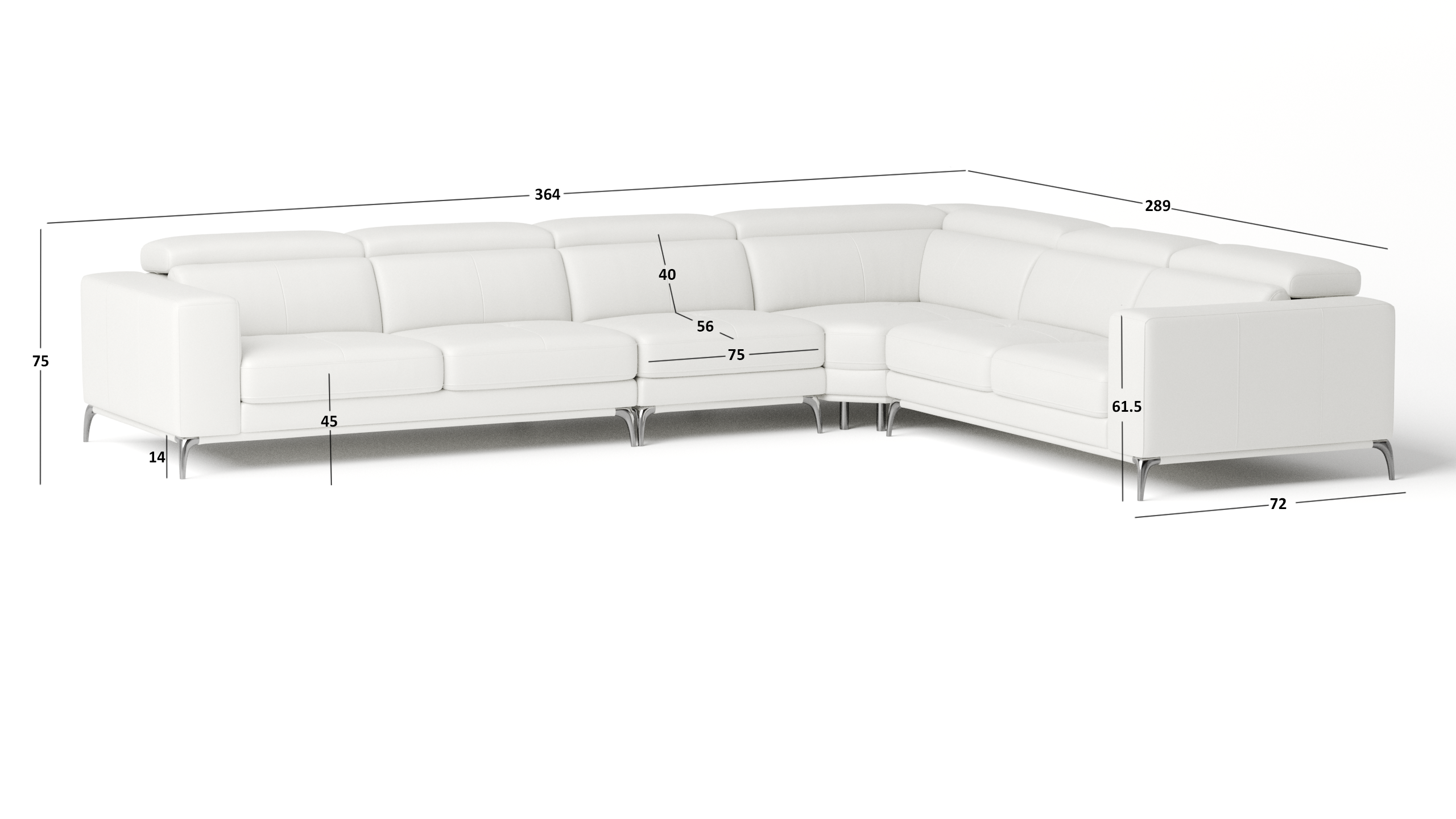 Club Leather Corner Lounge Option C 8 Thumbnail