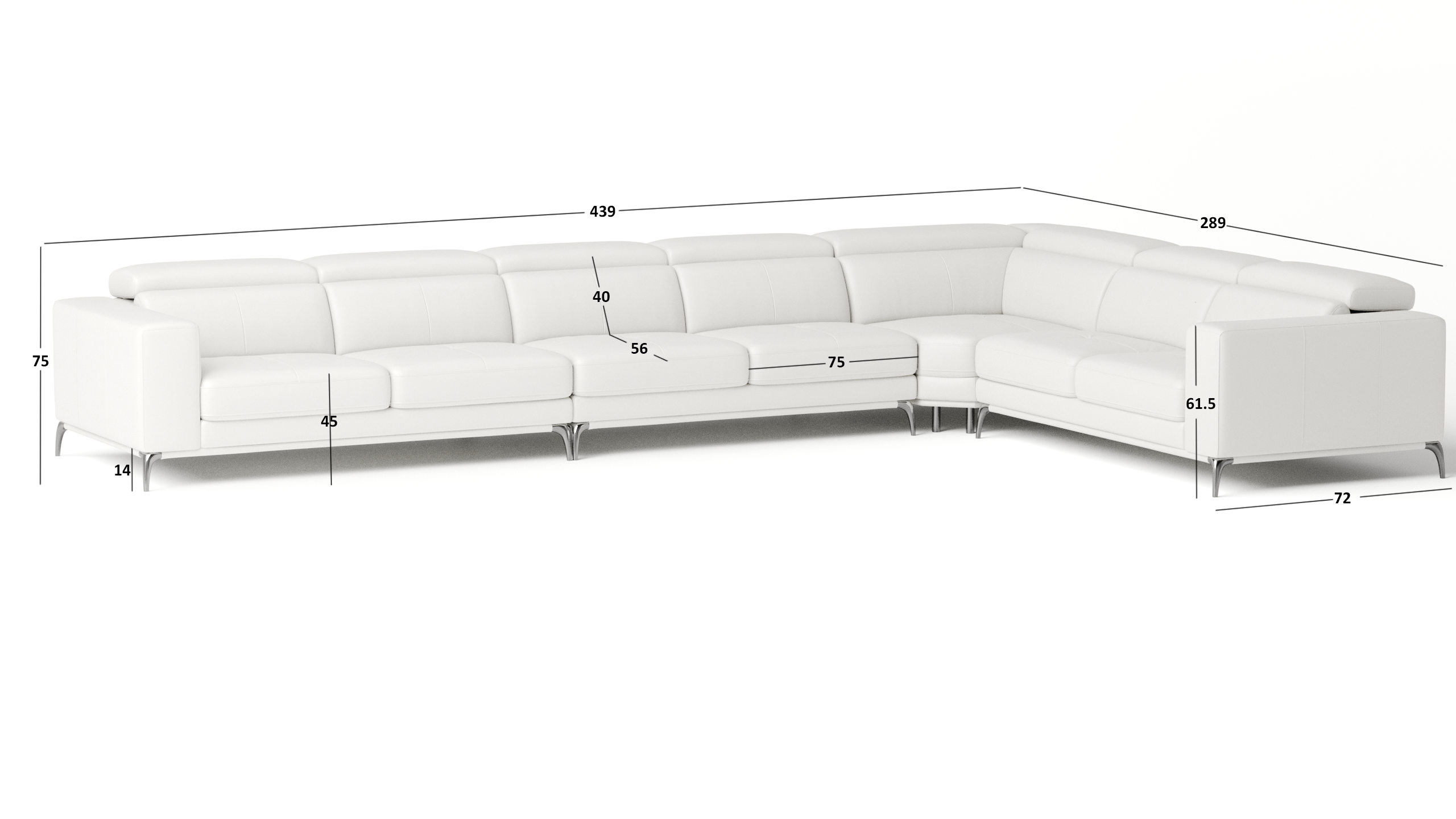 Club Leather Corner Lounge Option C 8 Thumbnail