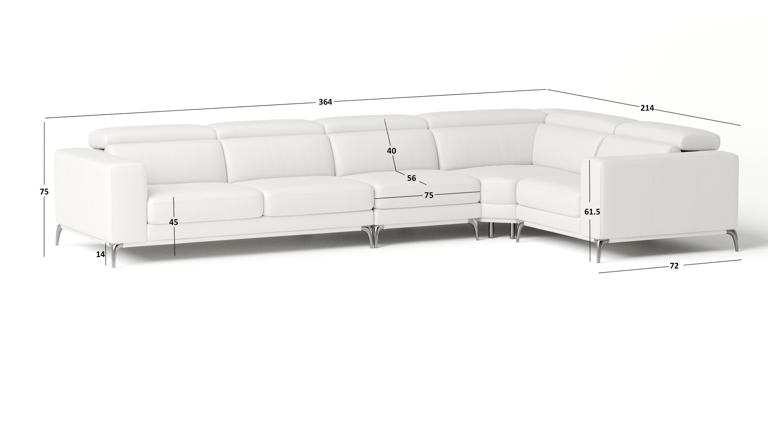 Club Leather Corner Lounge Option F 8 Thumbnail