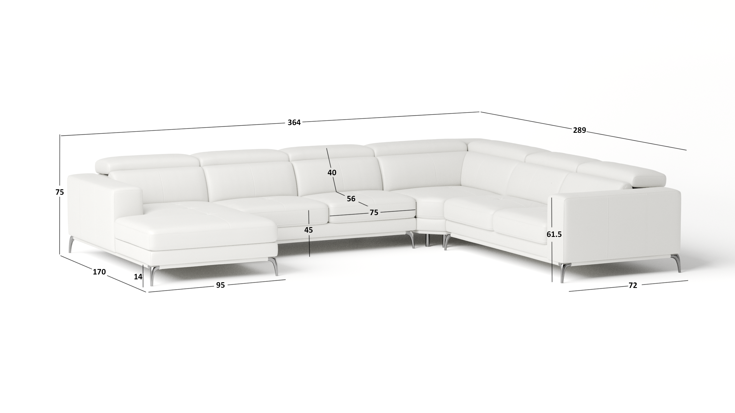 Club Leather Modular Lounge Option B 7 Thumbnail