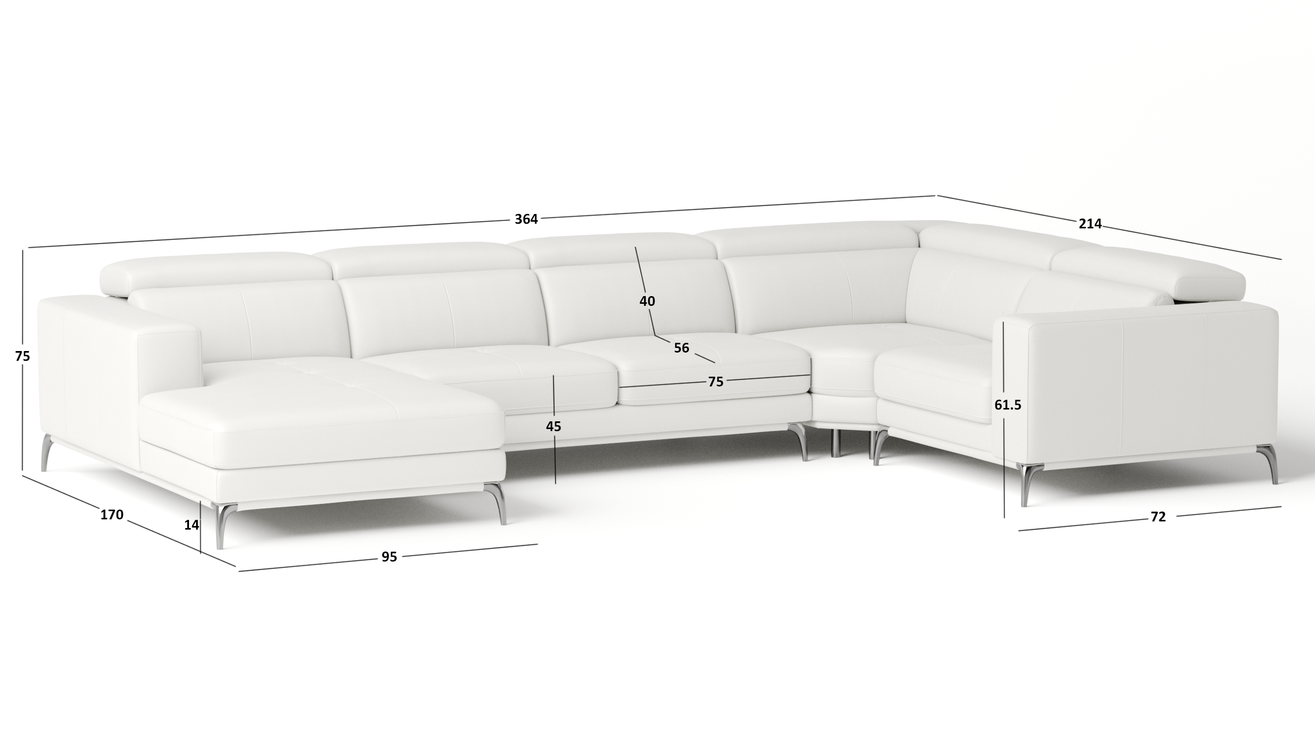 Club Leather Modular Lounge Option B 7 Thumbnail