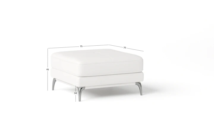 Club Leather Ottoman 75x130x45