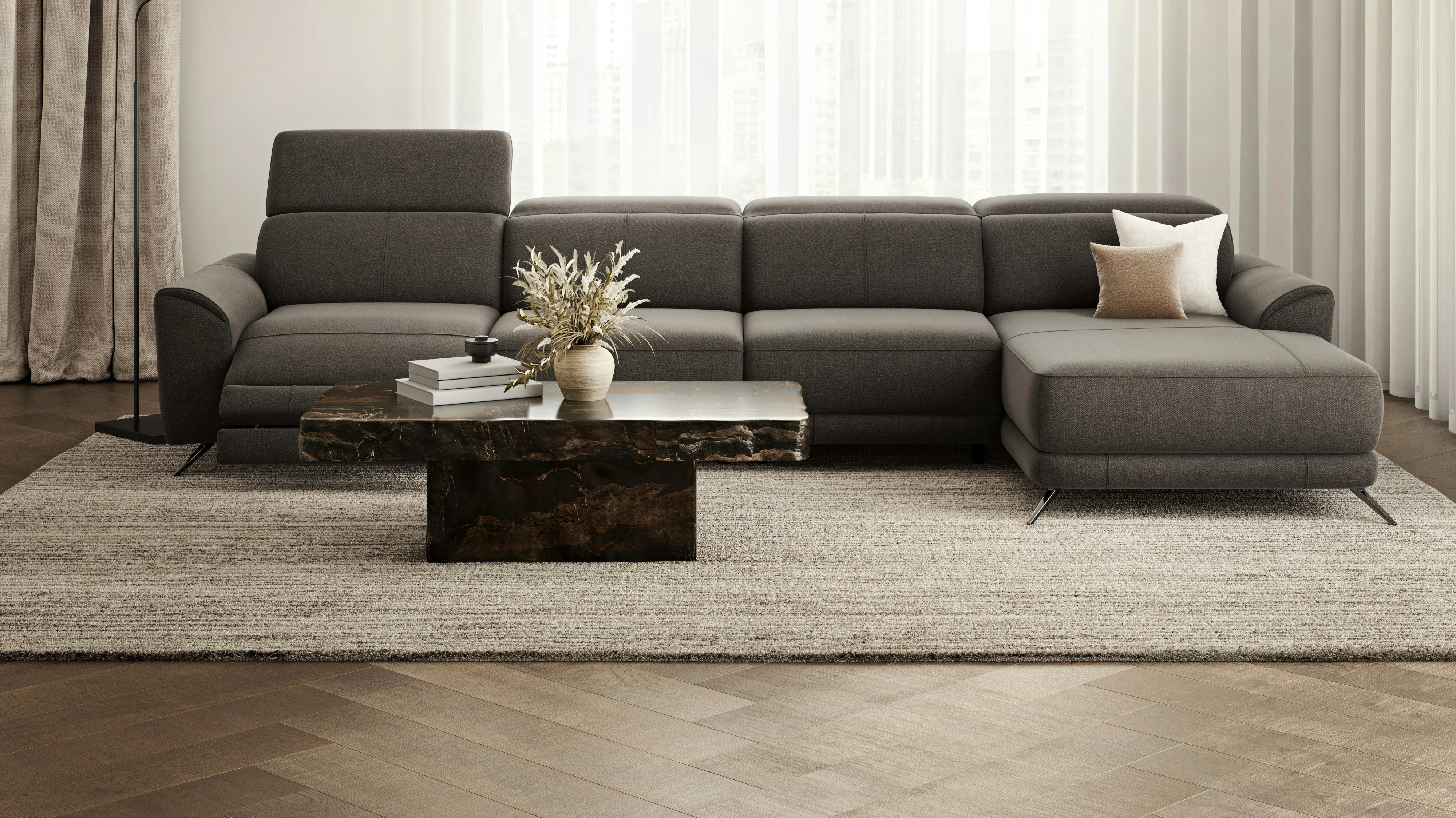Dover Fabric Recliner Chaise Lounge Option B 2 Thumbnail