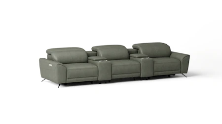 Dover Leather 3 Seat Home Theatre Recliner Lounge