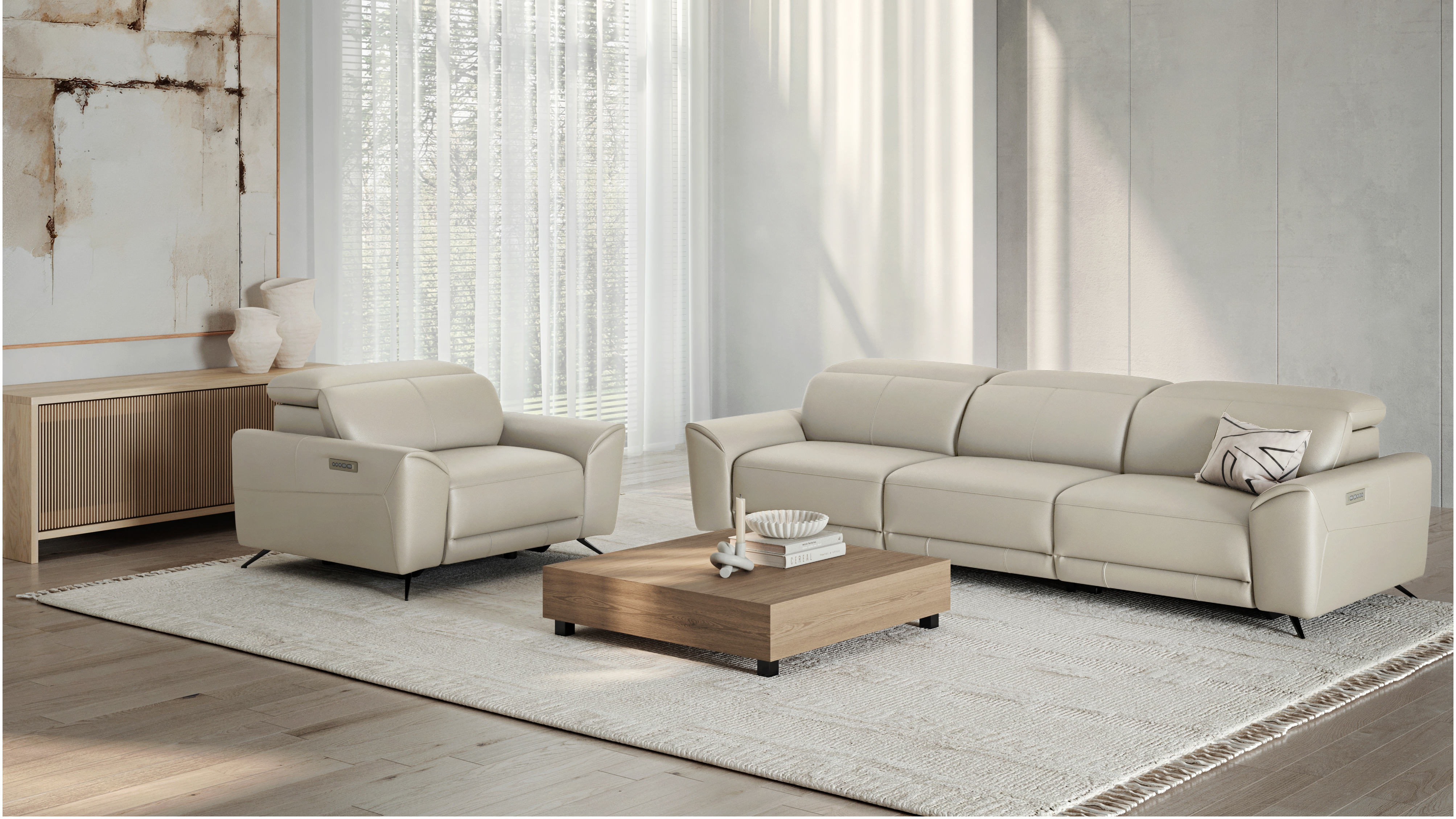 Dover Leather Recliner Armchair 4 Thumbnail