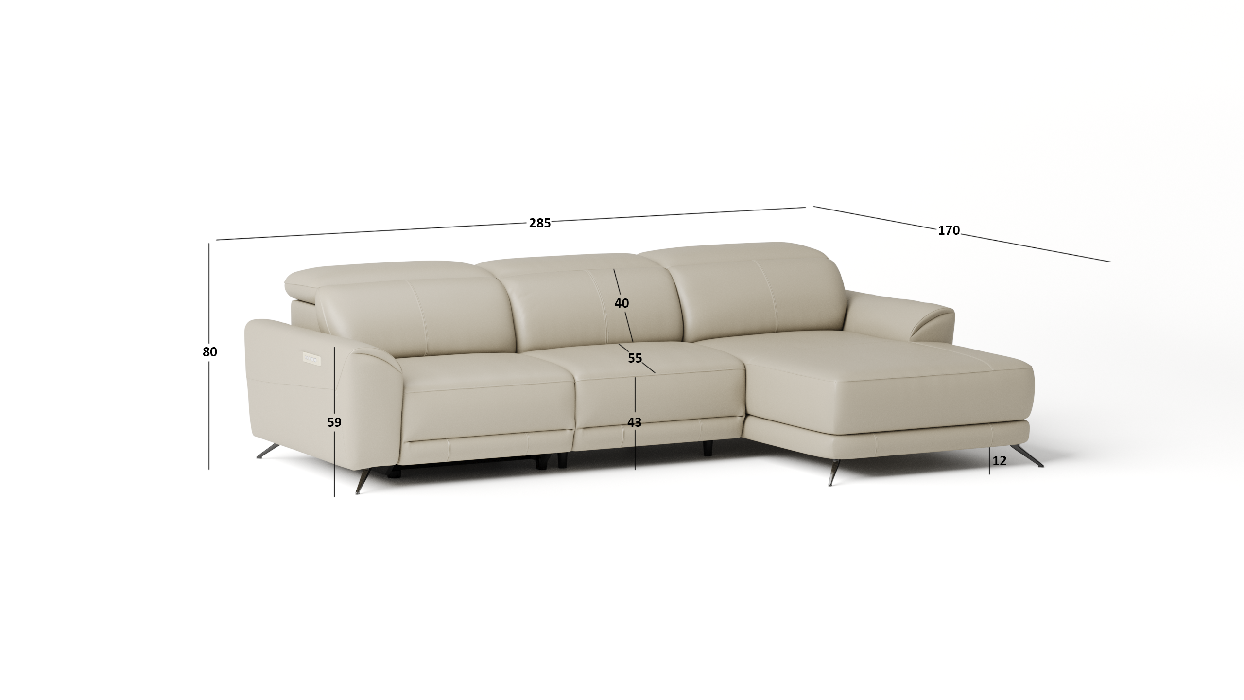 Dover Leather Recliner Chaise Lounge Option A 7 Thumbnail