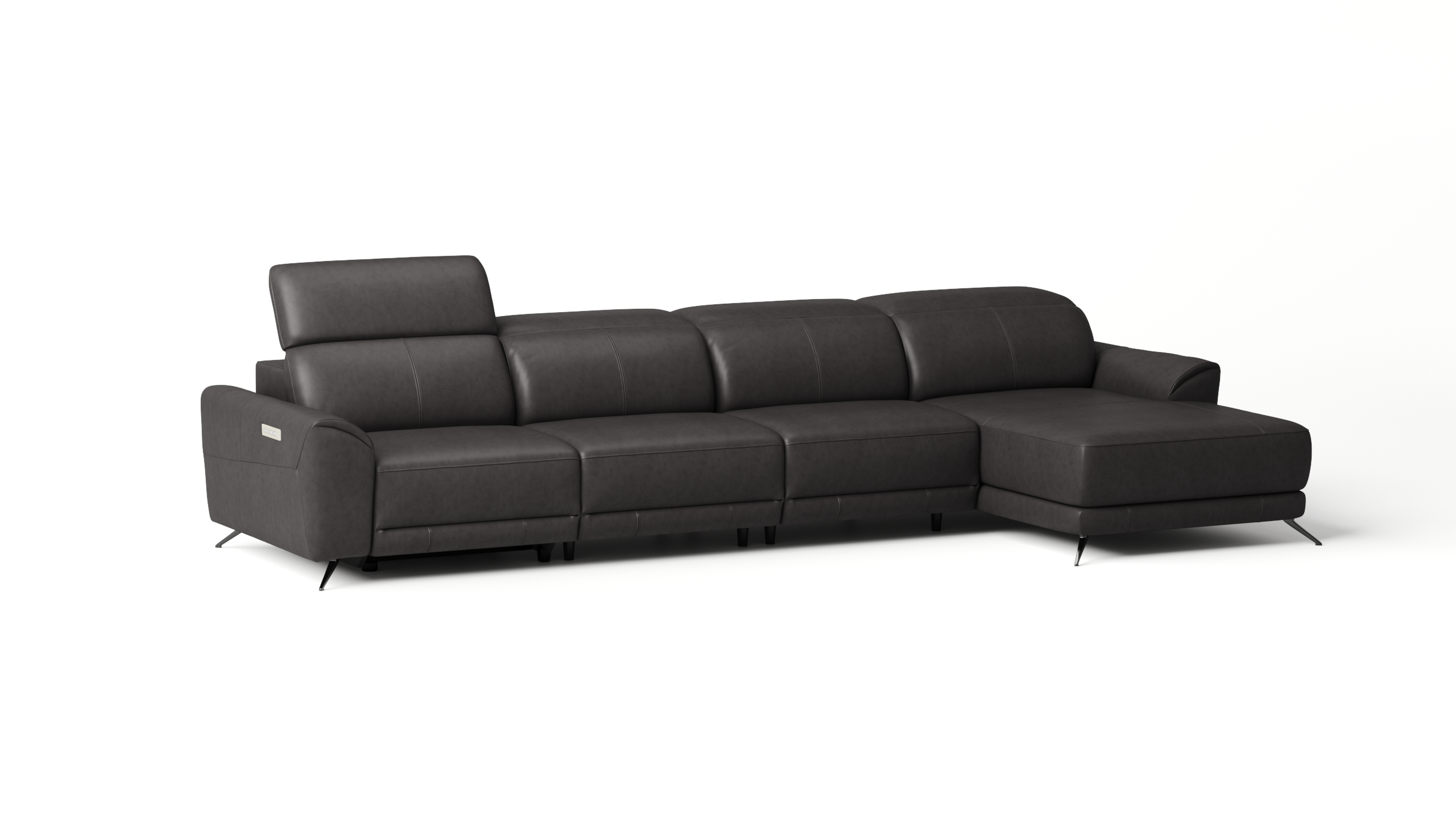 Dover Leather Recliner Chaise Lounge Option B 4 Thumbnail
