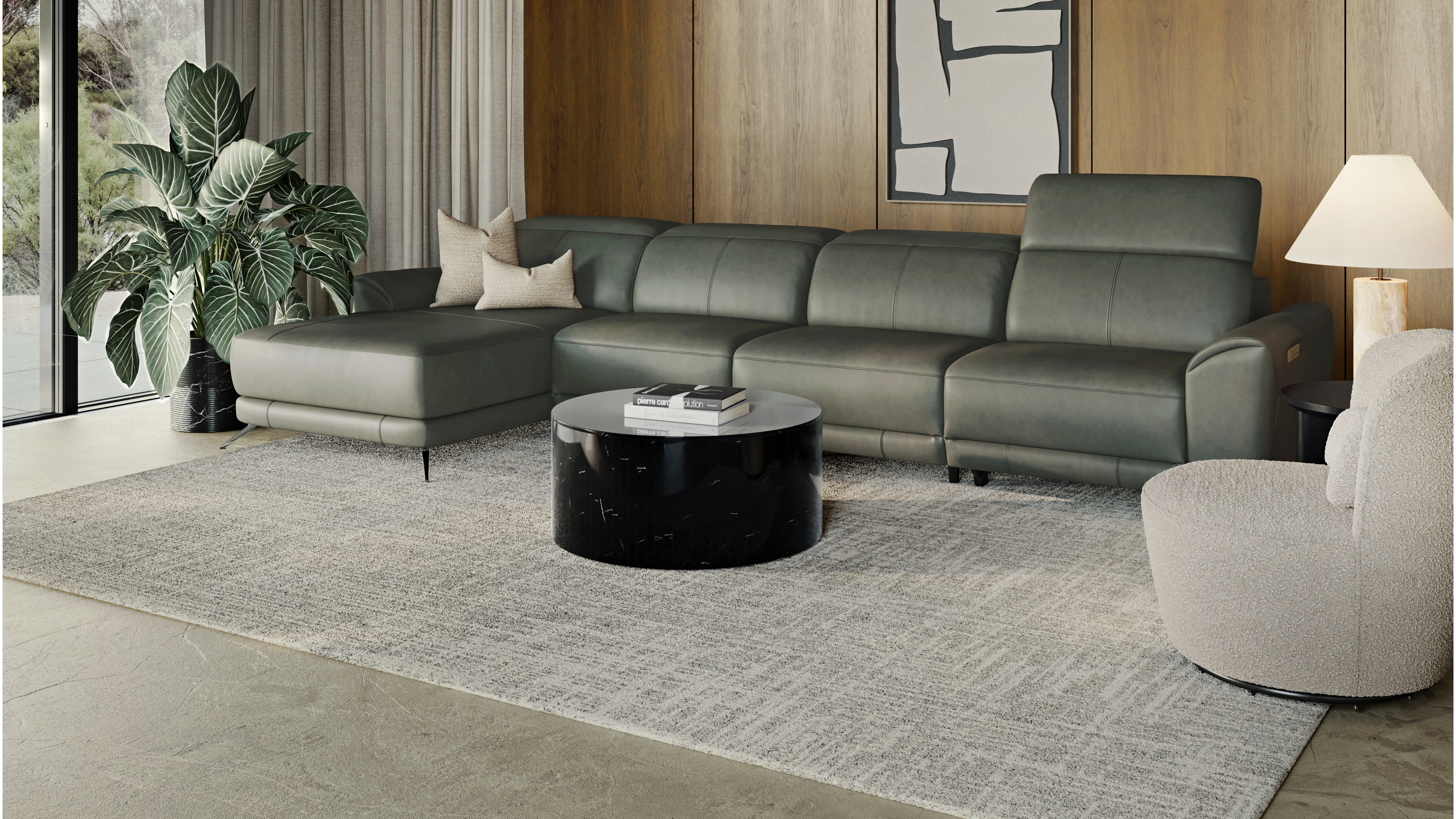 Dover Leather Recliner Chaise Lounge Option B 4 Thumbnail