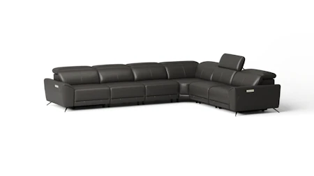 Dover Leather Recliner Corner Lounge Option B