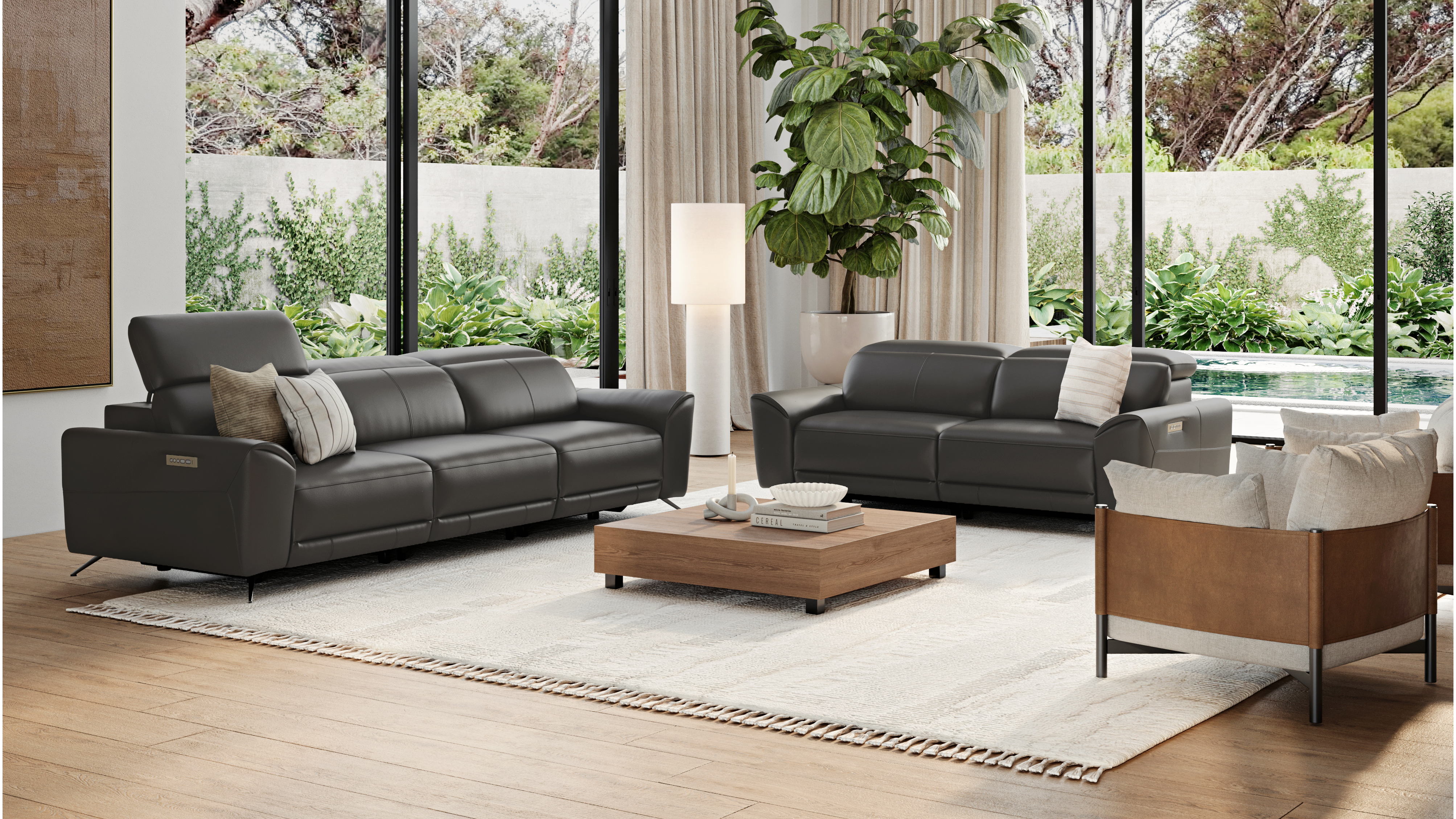 Dover Leather Recliner Two Seat Sofa 4 Thumbnail