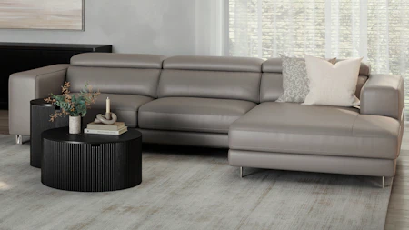 Elixir Leather Sliding Chaise Lounge