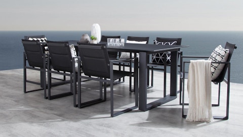 Element Black 9-piece Outdoor Aluminium Dining Set 4 Thumbnail