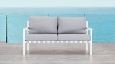 Klara White Outdoor Two Seater Sofa