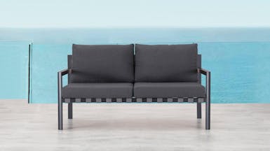 Klara Black Outdoor Two Seater Sofa