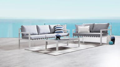 Klara White Outdoor Sofa Suite 3 + 2