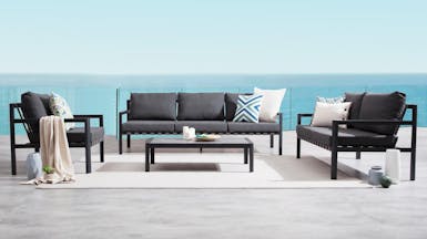 Klara Black Outdoor Sofa Suite 3 + 2 + 1