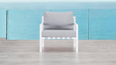 Klara White Outdoor Armchair
