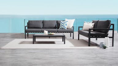 Klara Black Outdoor Sofa Suite 3 + 2