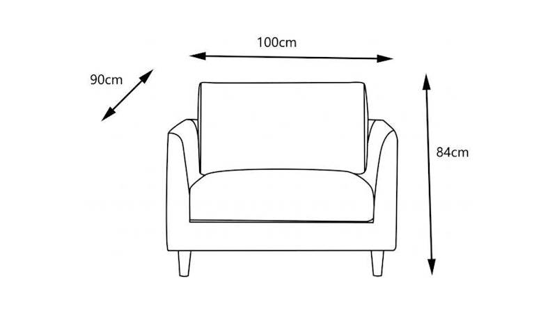 Stellar Fabric Armchair Diagram