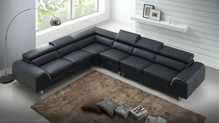 Cleo Leather Corner Lounge Option B