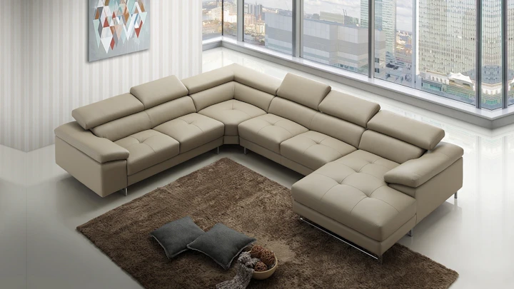 Boston Xpress Smoke Leather Modular Lounge