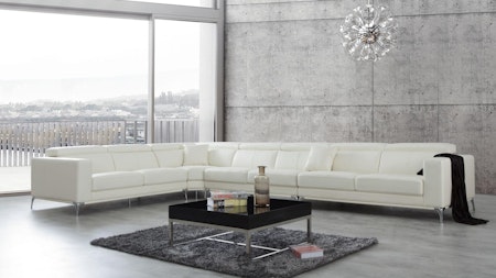 Club Leather Corner Lounge Option C