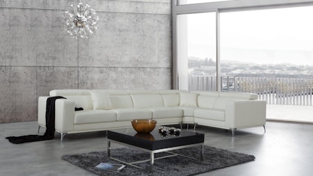 Club Leather Corner Lounge Option F