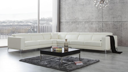 Club Leather Corner Lounge Option B