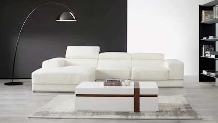 Napoleon Leather Chaise Lounge Option A