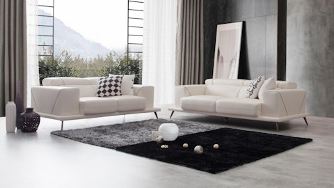 Laurence Leather Sofa Suite 3 + 2 4 Thumbnail