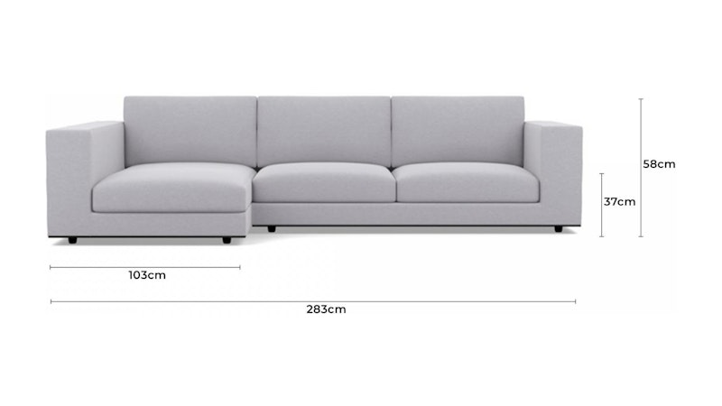 Albert Fabric Chaise Lounge Option B Diagram