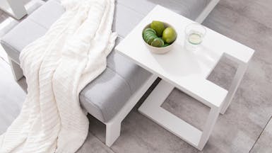 Noosa White Outdoor Aluminium Side Table
