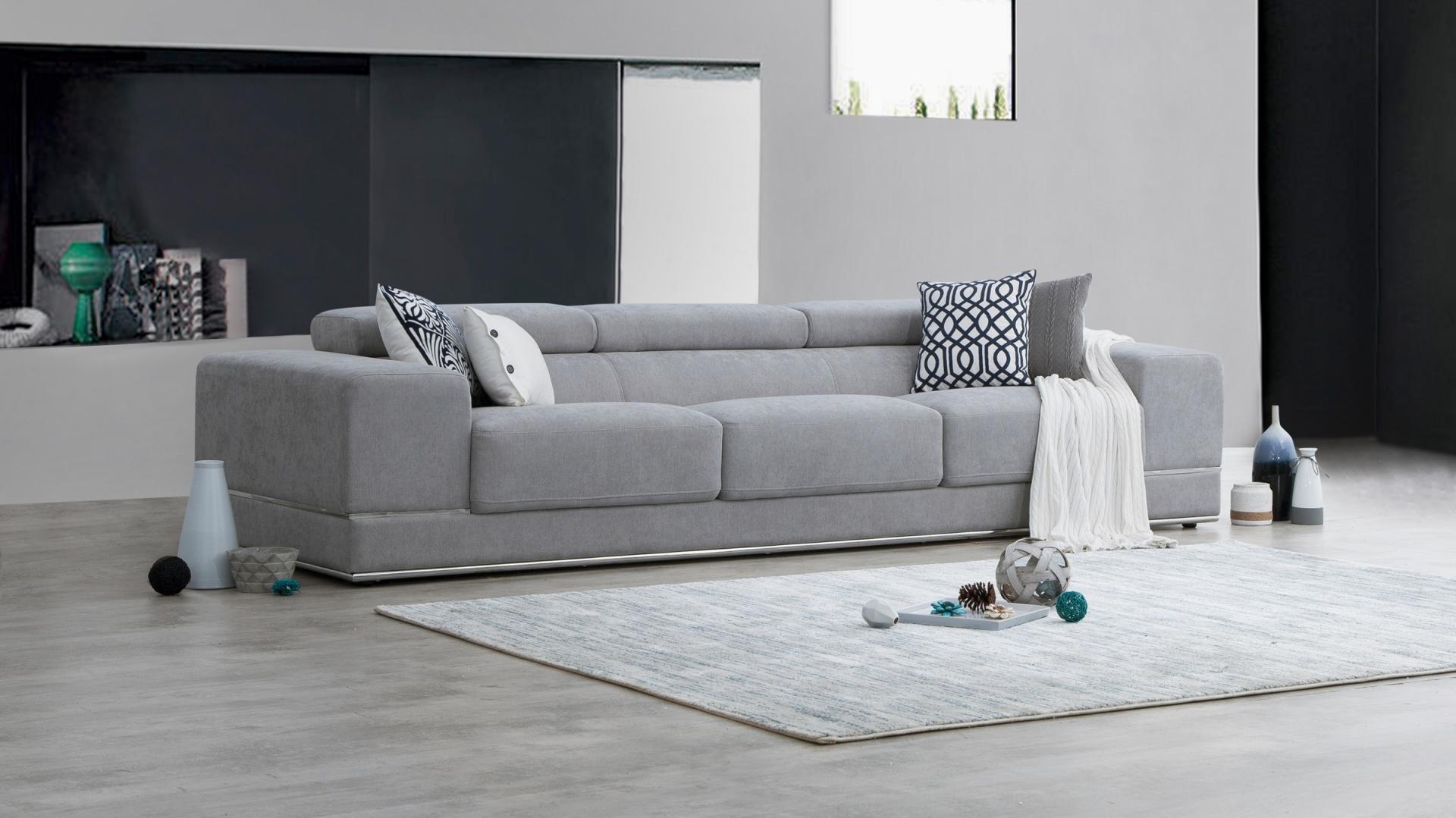 Napoleon Fabric Three Seat Sofa 11 Thumbnail