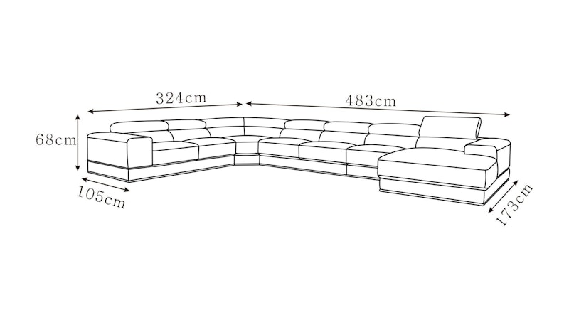Napoleon Fabric Modular Lounge Option B Diagram