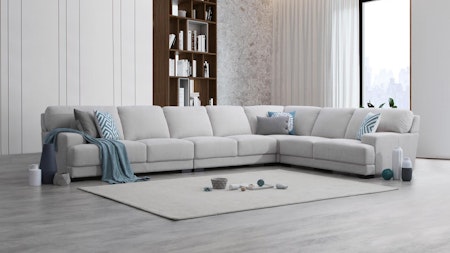 Volante Fabric Corner Lounge Option C