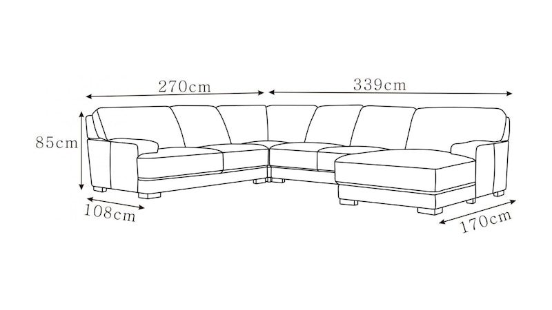 Volante Fabric Modular Lounge Option A Diagram