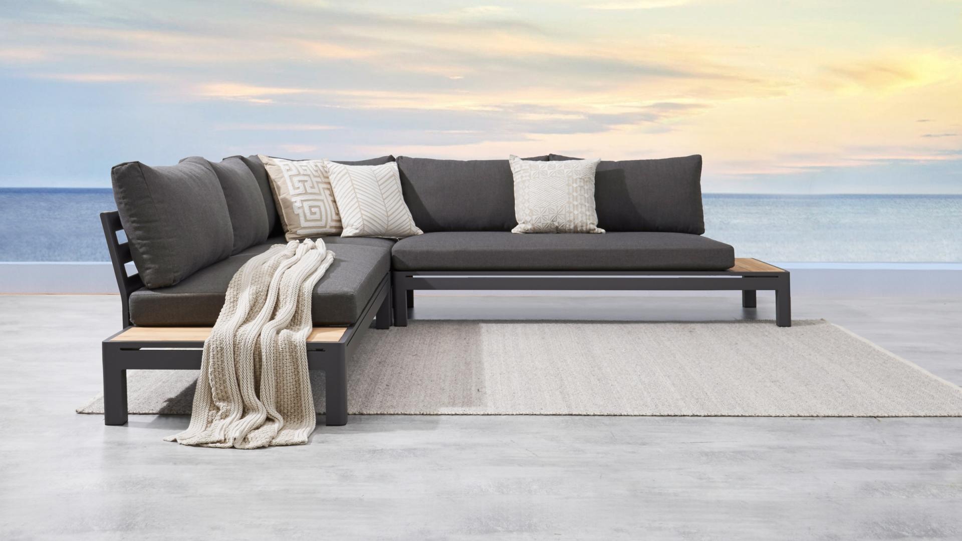 Malibu Outdoor Fabric Corner Lounge 2 Thumbnail