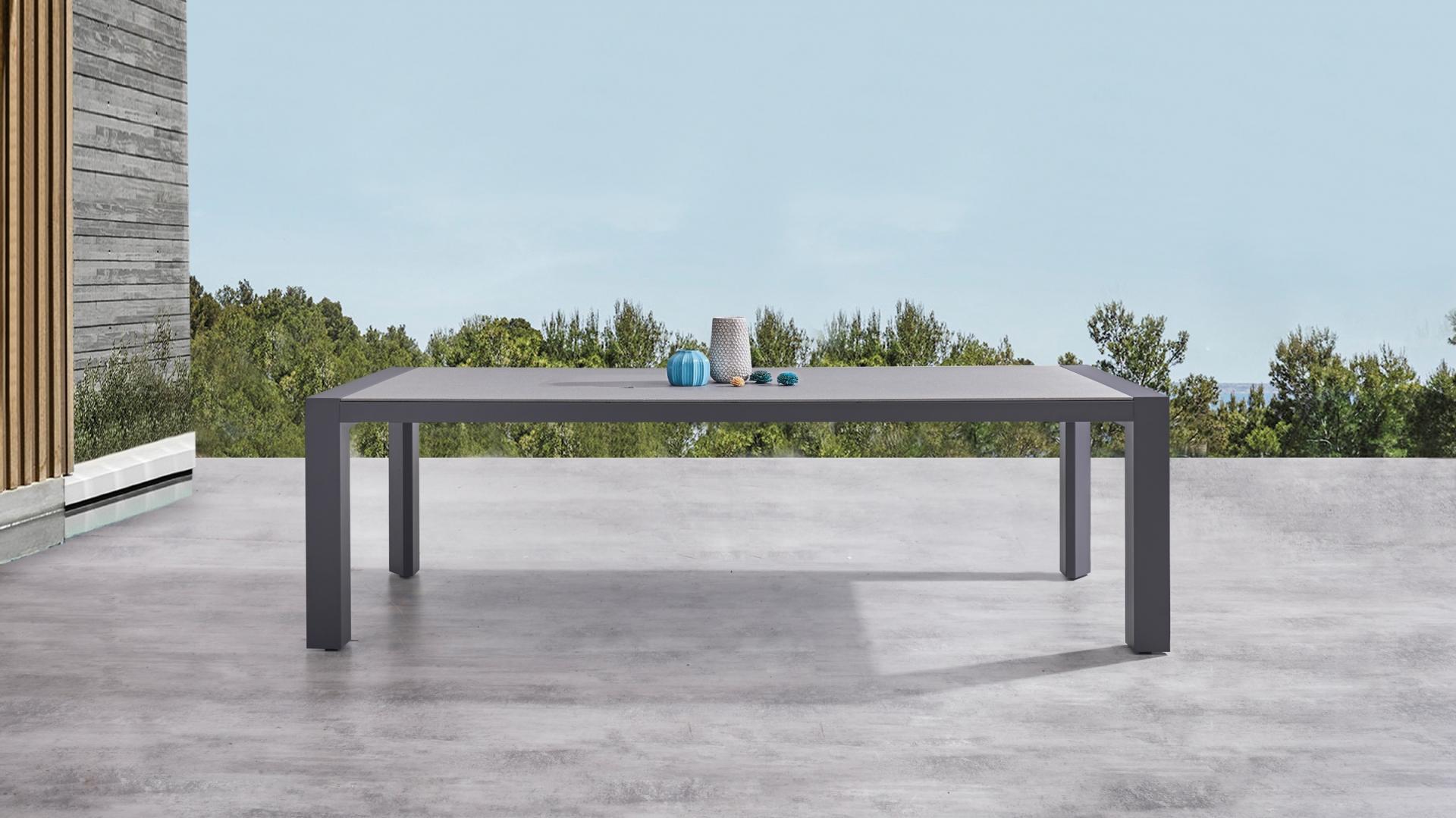 Santa Monica Charcoal Outdoor Dining Table 6 Thumbnail