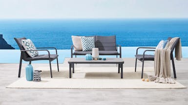 Santa Monica Outdoor Sofa Suite 2 + 1 + 1 With Coffee Table