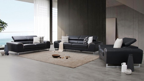 Cleo Leather Sofa Suite 3 + 2 + 1 2